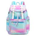 Pink Tie Dyed Cotton Canvas Women backpack